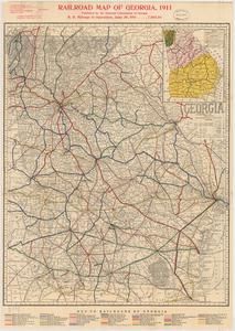 Railroad map of Georgia, 1911
