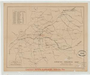 Athens highway map