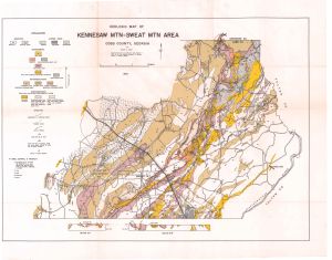 Geologic map of Kennesaw Mtn - Sweat Mtn, Cobb County, Georgia