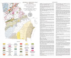 Mineral resource map of Georgia