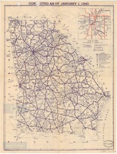 State Highway system of Georgia official map, January 1, 1940