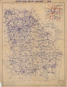 State Highway system of Georgia official map, January 1, 1943