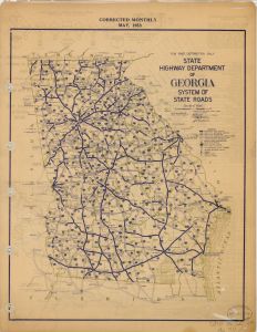 State Highway Department of Georgia, system of state roads, corrected monthly, May 1933