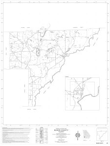 General highway map: Baker County, Georgia