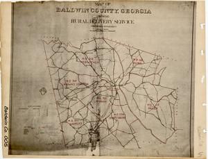 Map of Baldwin County, Georgia showing Rural Delivery Service