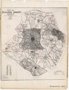 Map of Emanuel County, Georgia