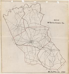 Map of McDuffie County Ga.