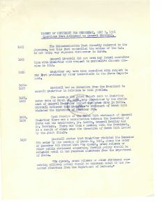 Digest of Testimony for Wednesday, May 9, 1951 - Questions Were Addressed to General Marshall