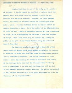 Statement by Senator Richard B. Russell -- April 13, 1951