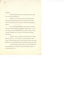 Brief statement from the chair