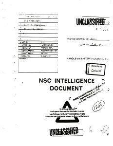 Exhibit CWW-14: NSC Intelligence Documents, Memoranda from Oliver North and John Poindexter, On The Covert Action Finding in Regards to Iran