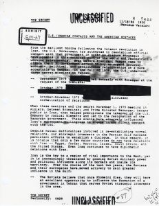 Exhibit EM-29: Report, U.S./iranian Contacts and The American Hostages, Maximum Version