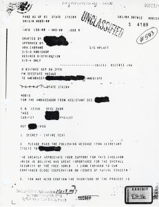 Exhibit EA-16: Cable, Whitehead to American Embassy in [redacted]