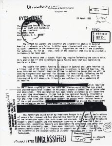 Exhibit DTR-1: Letter, William J. Casey to Donald Regan, Funding For Nicaraguan Contras