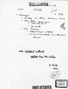Exhibit DTR-18: Handwritten Notes on Hostage Situation