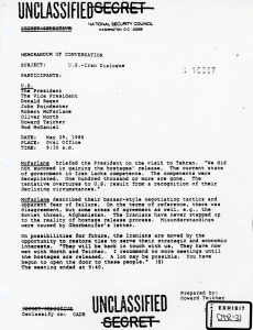 Exhibit DTR-31: Memorandum of Conversation, U.S.-Iran Dialogue