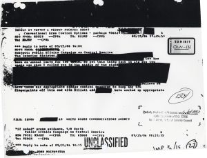 Exhibit OLN-131: PROF Note, Oliver North to John Poindexter, Public Affairs Campaign on Central America