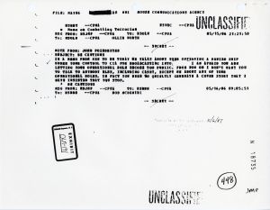 Exhibit OLN-191: PROF Note, John Poindexter to Oliver North, Combatting Terrorism