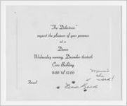 Invitation to The Debuteens dance, Gainesville, Georgia, 1954 December 30