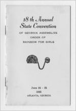 Program for Georgia Assemblies Order of Rainbow for Girls, Atlanta, Georgia, 1955 January 24-25