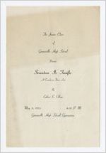 Program for Seventeen is Terrific, Gainesville High School play, Gainesville, Georgia, 1953 May 8