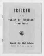 Program for the Gainesville High School talent contest, Gainesville, Georgia, 1955 May 17