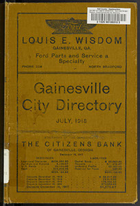 Gainesville city directory, July 1918