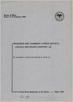 Magruder and Chambers copper deposits, Lincoln and Wilkes counties, Ga. / by Alexander L. Peyton and Harland E. Cofer, Jr.