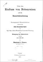 Ueber den einfluss von nebenreizen auf die raumwahrnehmung...