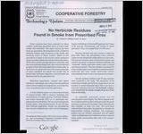 No herbicide residues found in smoke from prescribed fires / by Charles K. McMahon and P.B. Bush