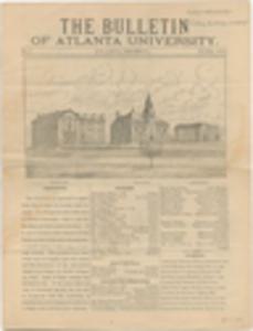 The Bulletin of Atlanta University, no.1, June 1883