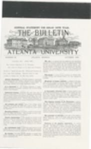 The Bulletin of Atlanta University, no. 58: October 1894