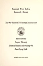 One Hundred Fourteenth Commencement August 15, 1976 Savannah State College