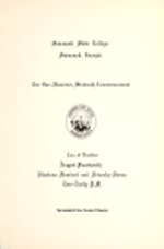 One Hundred Sixteenth Commencement August 14, 1977 Savannah State College