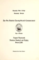 One Hundred Twenty Second Commencement August 19, 1980 Savannah State College