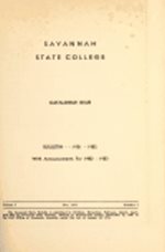 Savannah State Bulletin: Catalogue Issue. 1951-1952 with announcements for 1952-1953