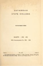 Savannah State Bulletin: Catalogue Issue. 1952-1953 with announcements for 1953-1954