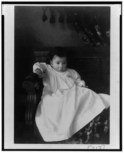 [African American infant, seated in chair, facing front]
