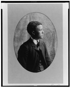 [Young African American man, half-length portrait, right profile]