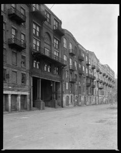 Stoddards Lower Range from Factory Walk, River Street, Savannah, Chatham County, Georgia