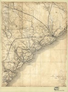 [Map of the coast of South Carolina, from Charleston to Savannah].