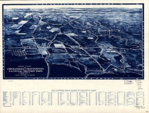 Aero view of Chickamauga and Chattanooga National Military Park (looking east).