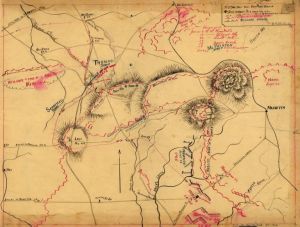 [Map of the environs of Pine Mountain, Lost Mountain, Kenesaw Mountain, and Little Kenesaw Mountain]