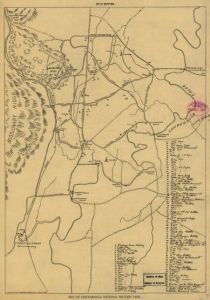 Map of Chickamauga National Military Park.