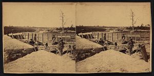 [Atlanta, Ga. Gen. William T. Sherman on horseback at Federal Fort No. 7]