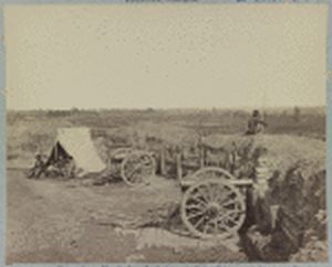 Atlanta, GA, 1864. Destruction of Hood's Ordnance train, Georgia Central Railroad