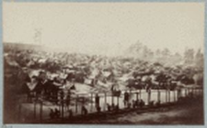 Maj. Gen. Sherman and staff. This view was taken in the trenches before Atlanta, Ga.