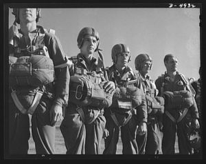 Fort Benning paratroopers. One of the toughest of American soldiers is the paratrooper, a man who touches ground fighting These infantrymen of the skies in training at Fort Benning, Georgia will perform many important chores for the Army