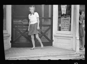 [Untitled photo, possibly related to: Farmer outside the cooperative store. Irwinville, Georgia]