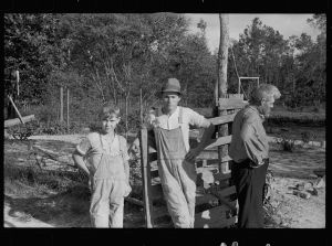 [Untitled photo, possibly related to: Resettled farmer who has failed to cooperate with Wolf Creek Farm Project, Georgia]